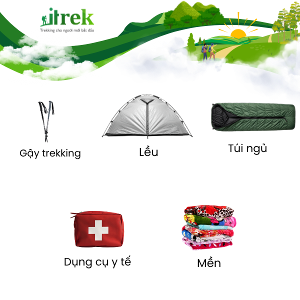 List đồ c&aacute; nh&acirc;n cần thiết khi đi trekking